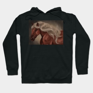 Flaxen Chestnut Horse with Lots of Hair Hoodie